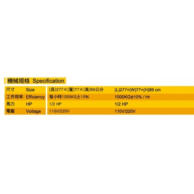 規格表